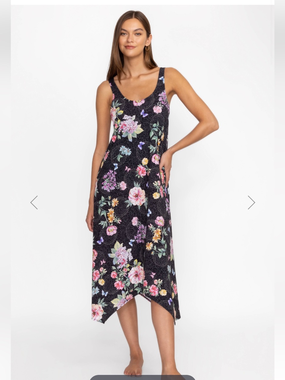 Johnny Was The Tank Sleep Dress Floral Saint Ophelia Midi Size XL